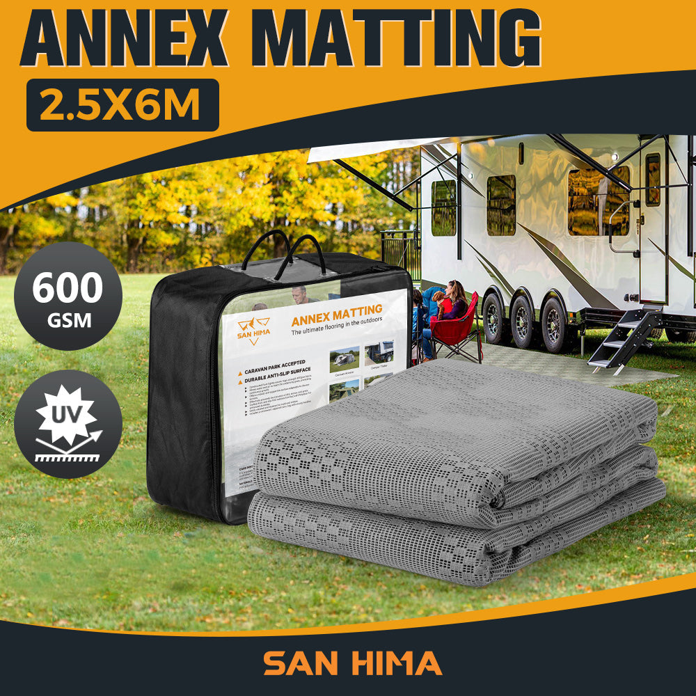 San Hima Annex Matting 4 SIZE 600GSM Floor Mats Mesh Caravan Annex Camping Park - Sunyee