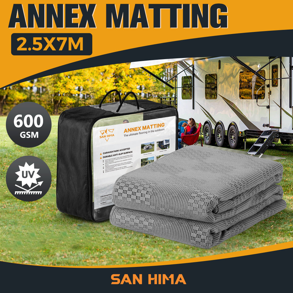 San Hima Annex Matting 4 SIZE 600GSM Floor Mats Mesh Caravan Annex Camping Park - Sunyee