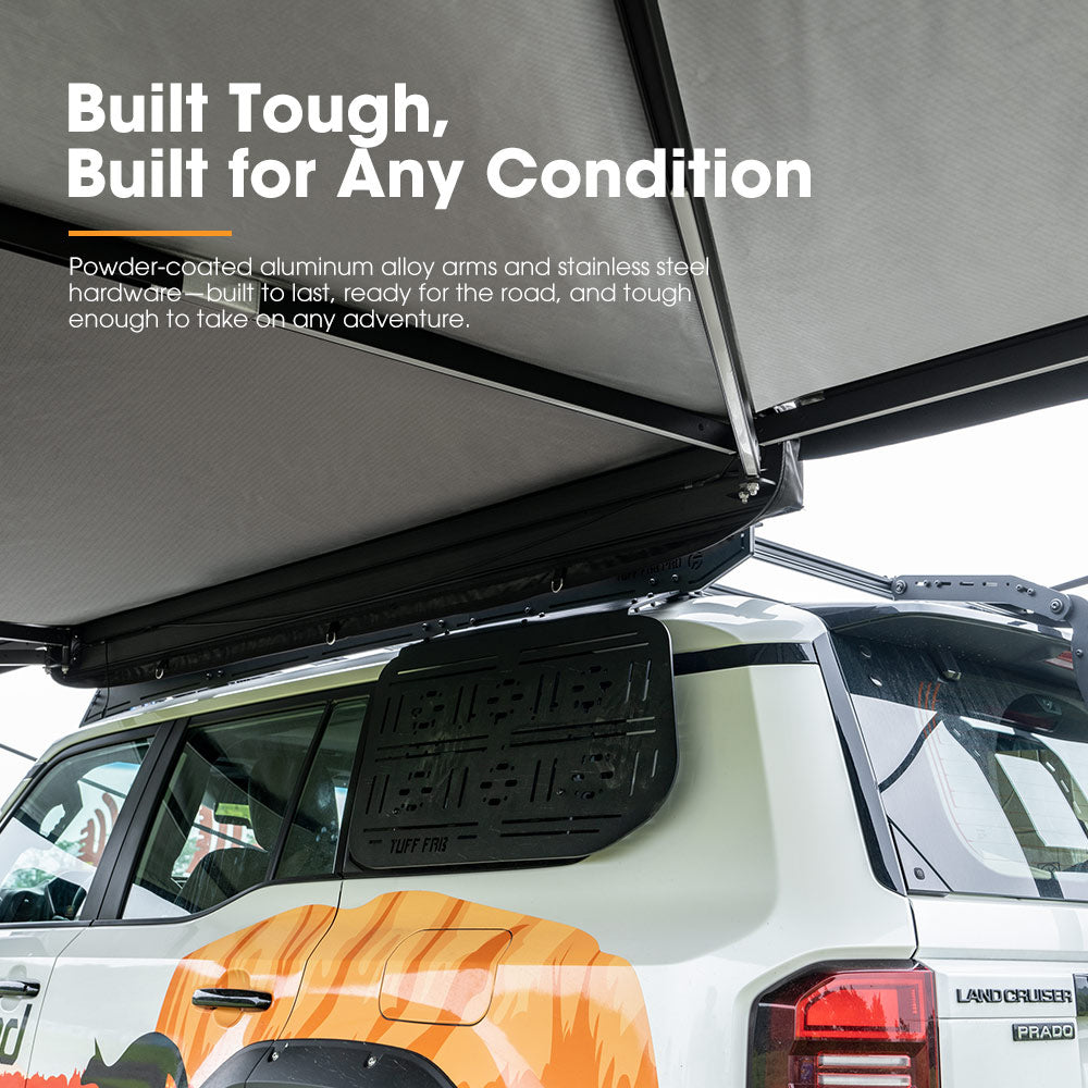 San Hima 180 Degree Awning Free Standing Car Camping 4x4 Awning With L Brackets - Sunyee