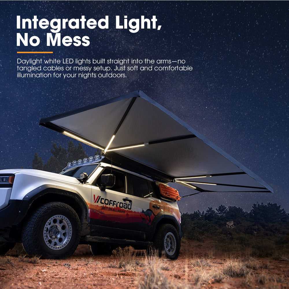 San Hima 180 Degree Awning Free Standing Car Camping 4x4 Awning With L Brackets - Sunyee