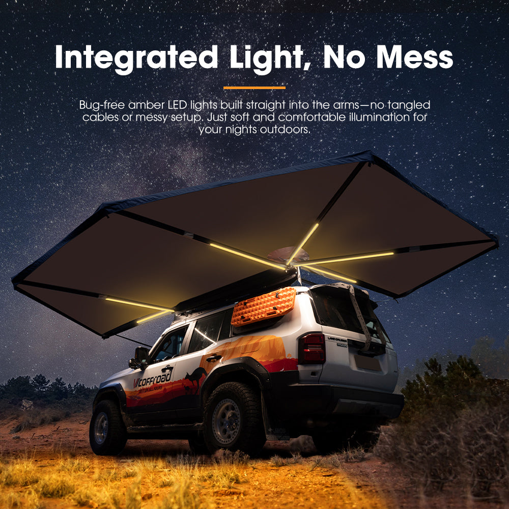 San Hima 270 Degree Awning Free Standing Camping With L Brackets Passenger Side - Sunyee
