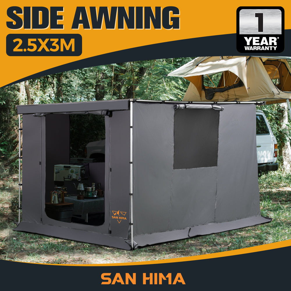 San Hima Car Side Awning Tent 2x2.5m/2.5x3m Portable Waterproof Camping Shade - Sunyee