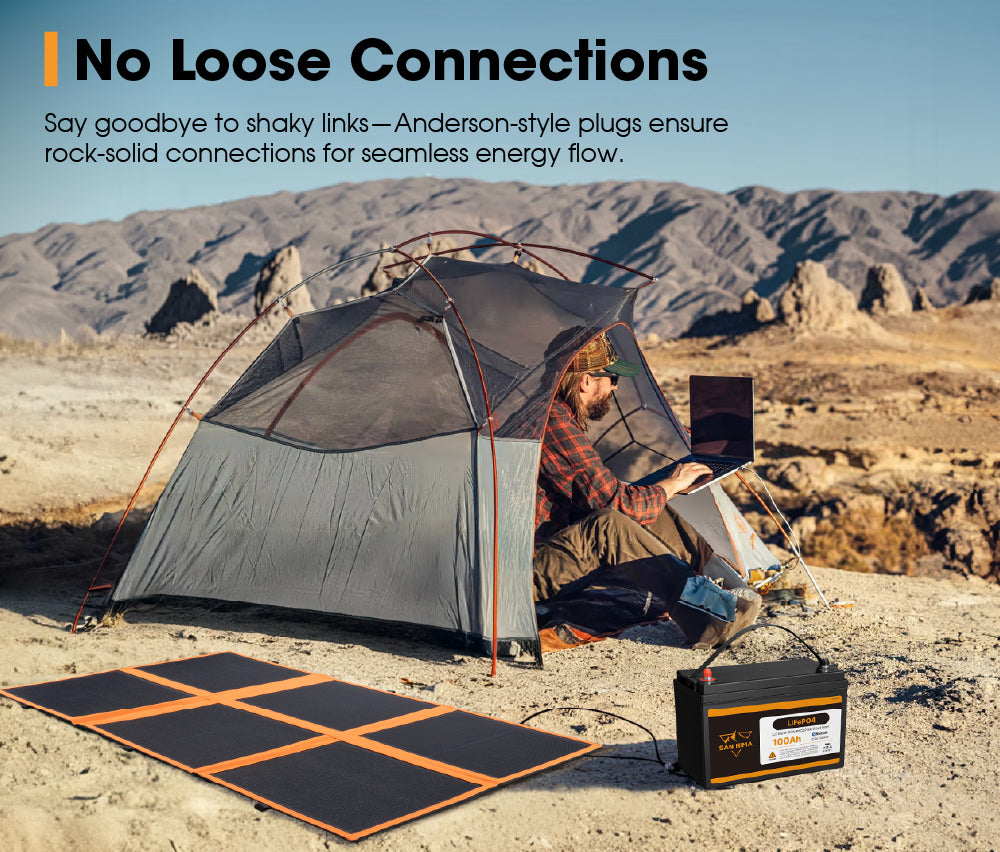 San Hima 12V 160W Folding Solar Blanket Flexible Blanket Kit Camping Charging - Sunyee