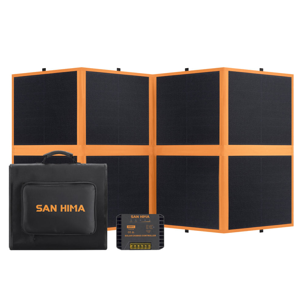 San Hima 12V 260W Folding Solar Blanket Flexible Blanket Kit Camping Charging