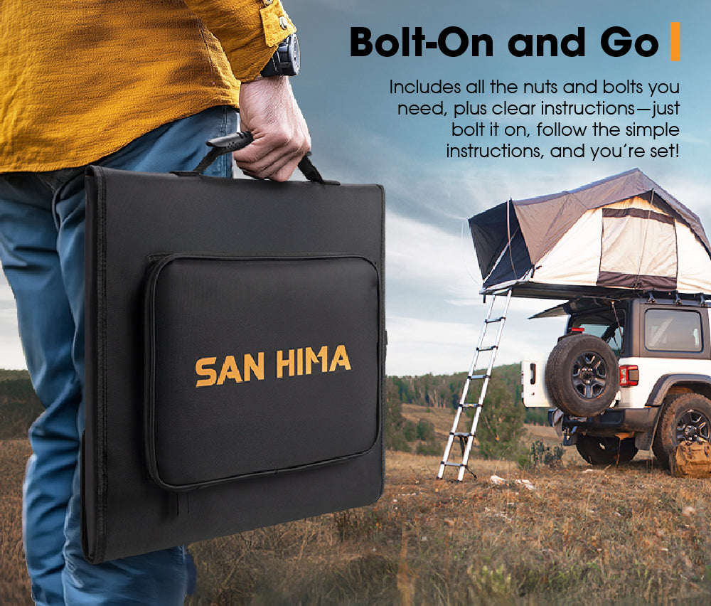 San Hima 12V 260W Folding Solar Blanket Flexible Blanket Kit Camping Charging - Sunyee