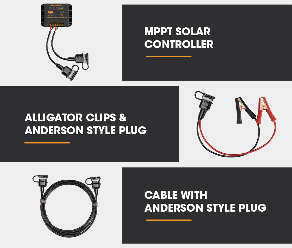 San Hima 12V 360W Folding Solar Blanket Flexible Blanket Kit Camping Charging - Sunyee