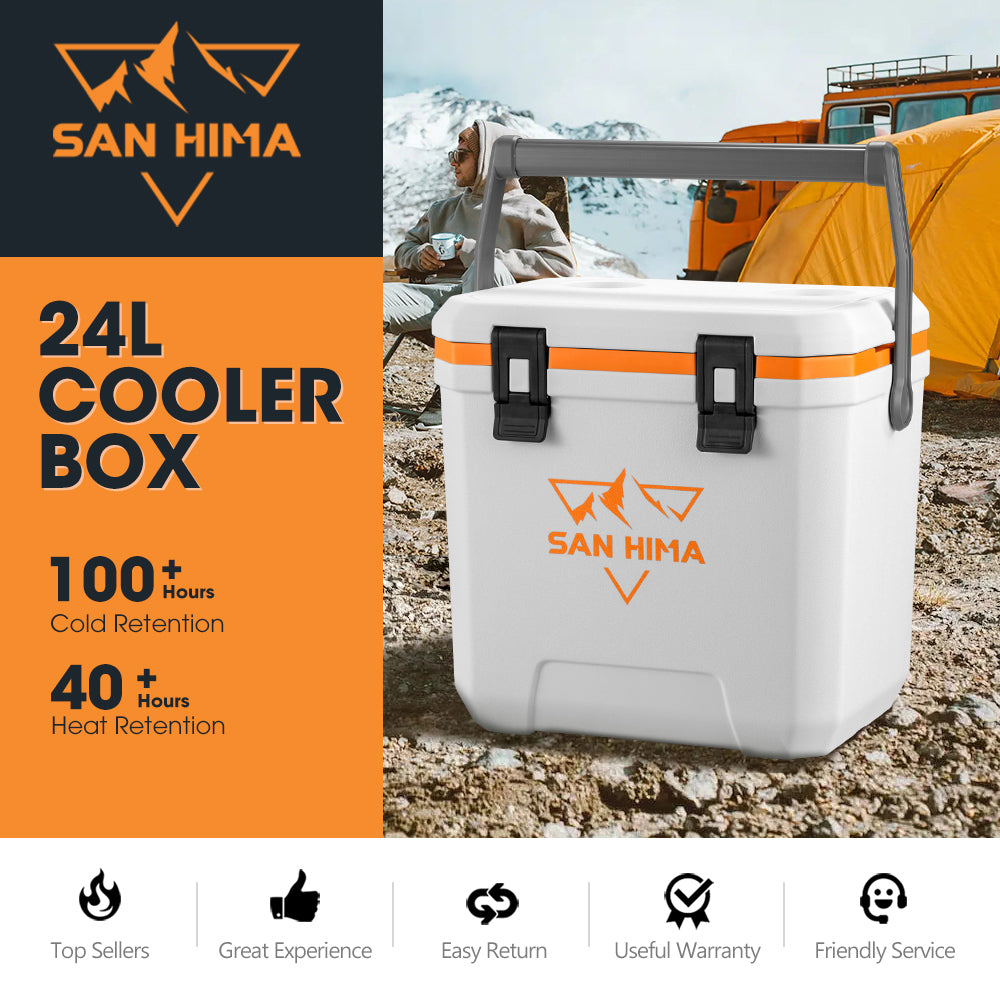San Hima 24L Cooler Ice Box Portable For Camping BBQ Picnic Heat Retention - Sunyee