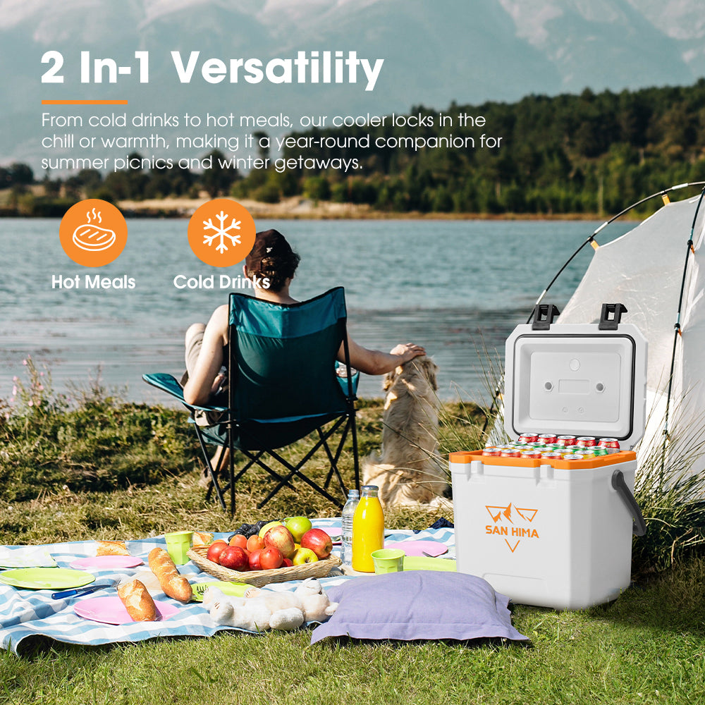 San Hima 24L Cooler Ice Box Portable For Camping BBQ Picnic Heat Retention - Sunyee