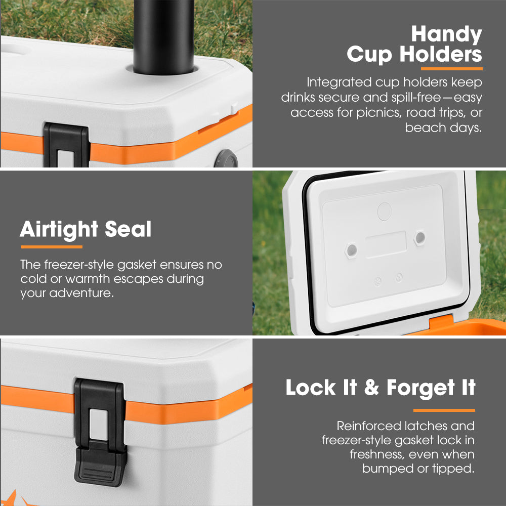 San Hima 24L Cooler Ice Box Portable For Camping BBQ Picnic Heat Retention - Sunyee