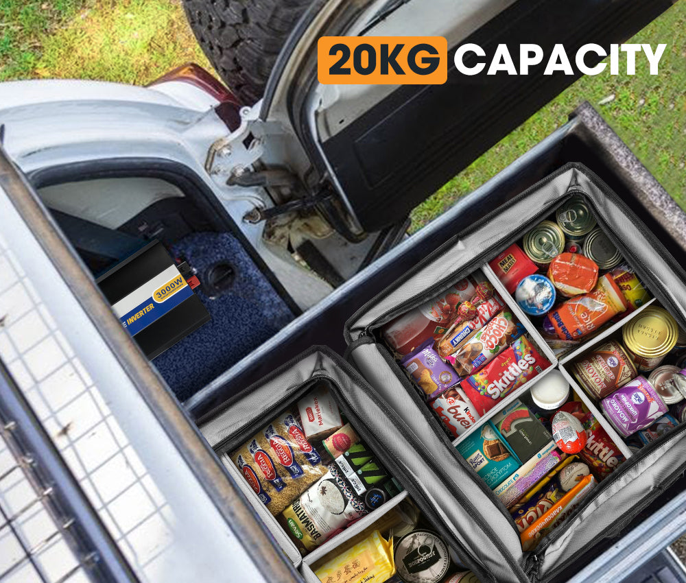 San Hima Tough Canvas Bag Camping Storage Bag Weather Resistant 4WD 40cmx40cmx16cm - Sunyee