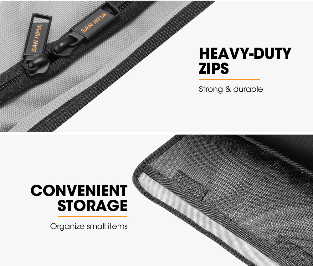 San Hima 3x Tough Canvas Bag Camping Storage Bag Weather Resistant 4WD 40cmx40cmx16cm - Sunyee