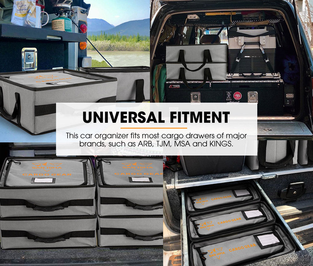 San Hima Canvas Storage Bag Camping Storage Bag Weather Resistant Camping 4WD 60cmx20cmx16cm - Sunyee