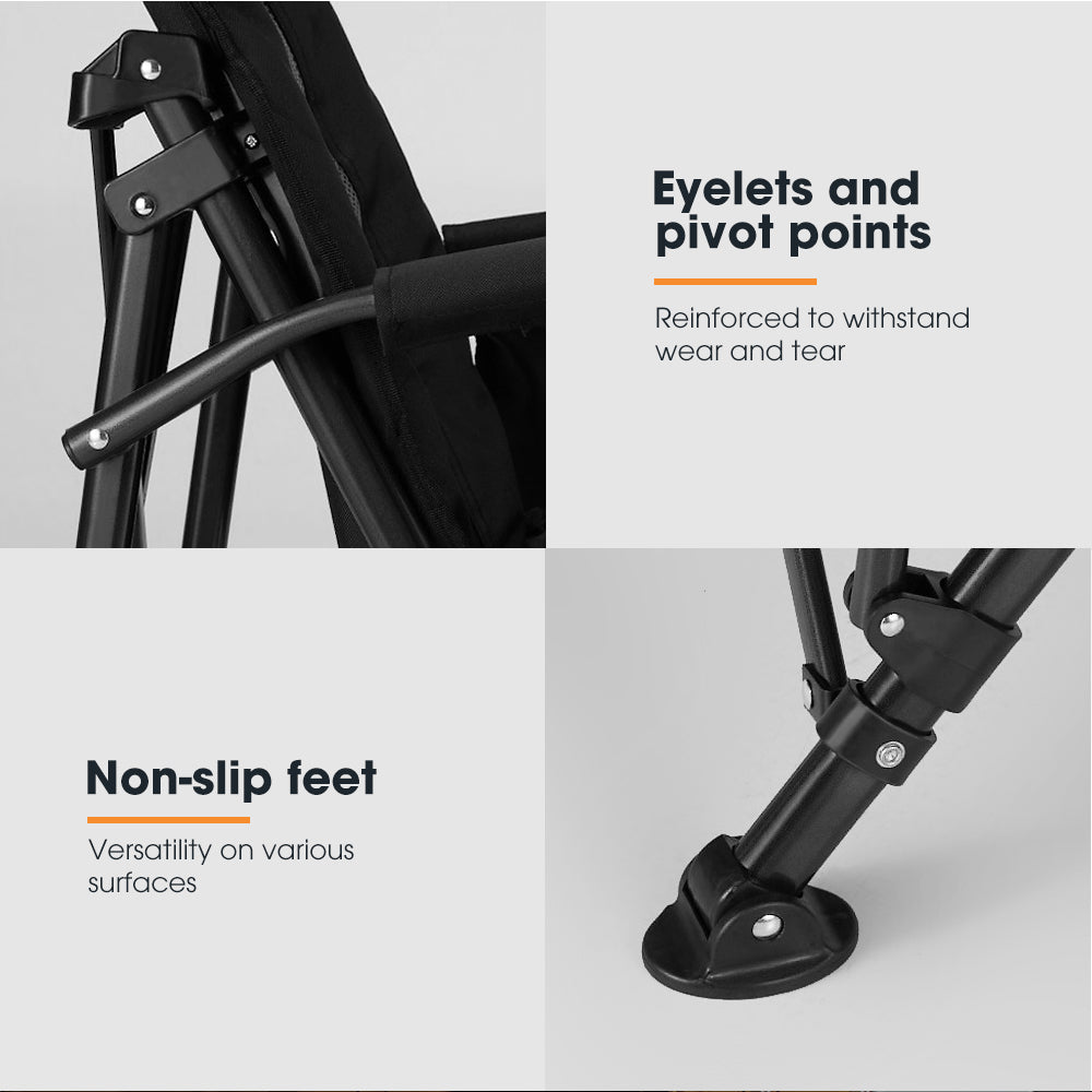 San Hima Luxury Folding Camping Chair Outdoor Portable Thick Padding With Storage Bag - Sunyee