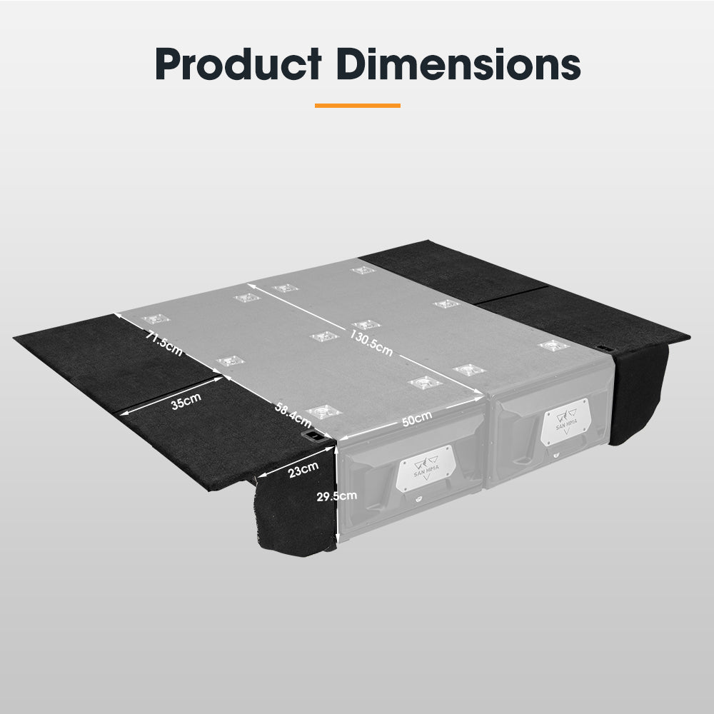 San Hima Universal Drawer Wing Kit DIY Fit 1300mm 4WD Rear Drawer - Sunyee