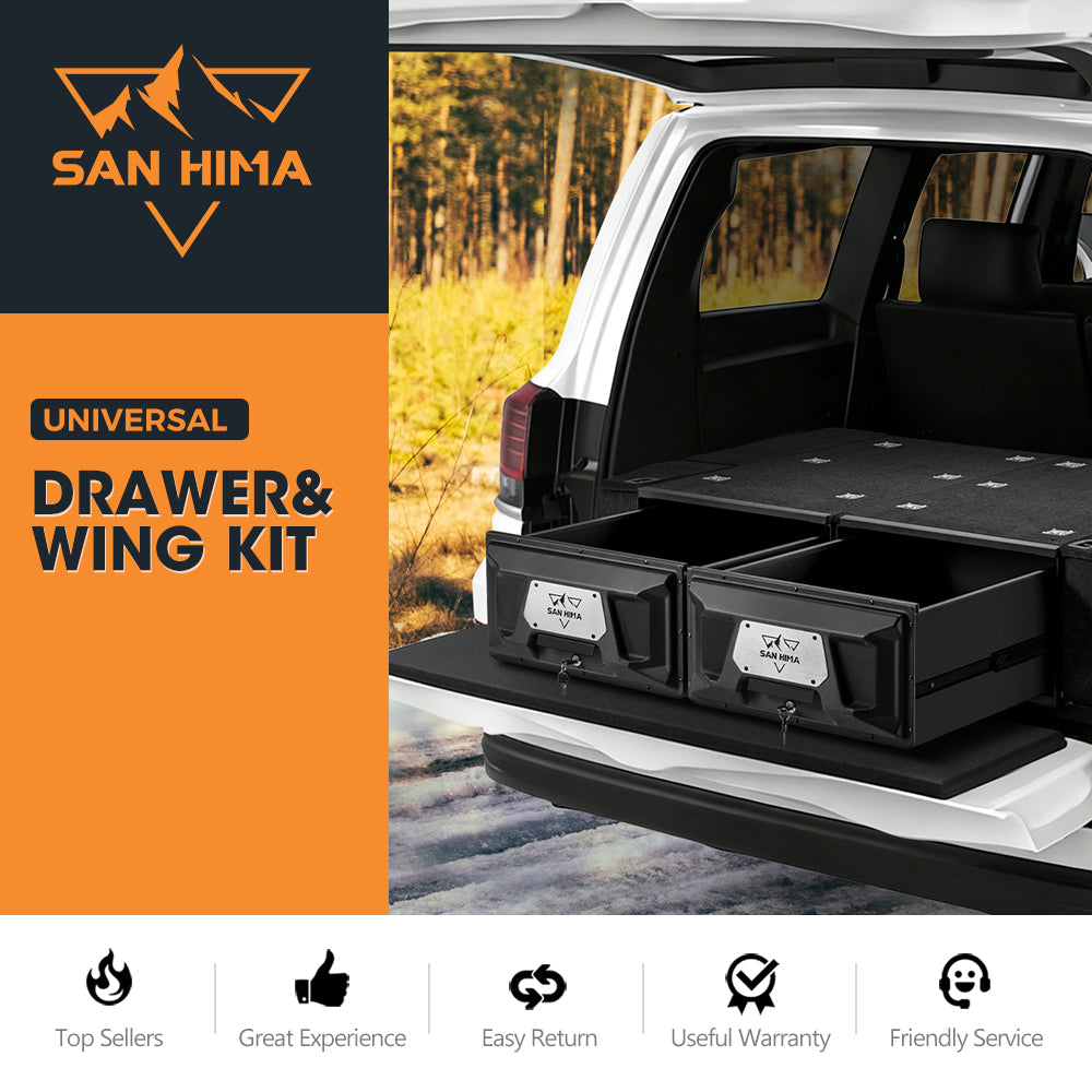 San Hima Lightweight 2X 1300mm 4WD Rear Drawer Kit Universal DIY - Sunyee