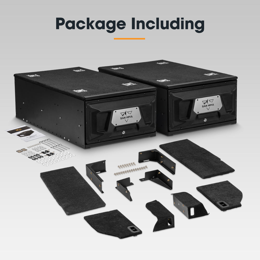 San Hima Lightweight 2X 900mm 4WD Rear Drawer Kit Fit Toyota Landcruiser 100 - Sunyee