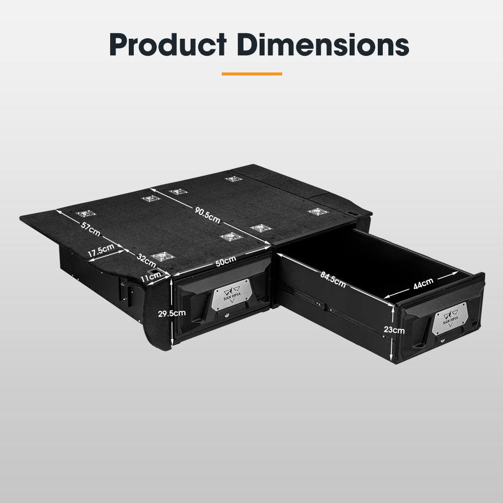 San Hima 2X 900mm 4WD Rear Drawer Kit Fit Toyota Landcruiser 200 Series