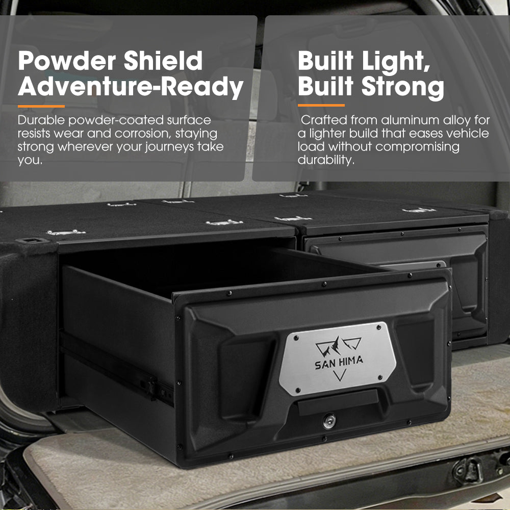 San Hima 2X 900mm Lightweight 4WD Rear Drawer Kit Fit Toyota Landcruiser Prado 120 - Sunyee