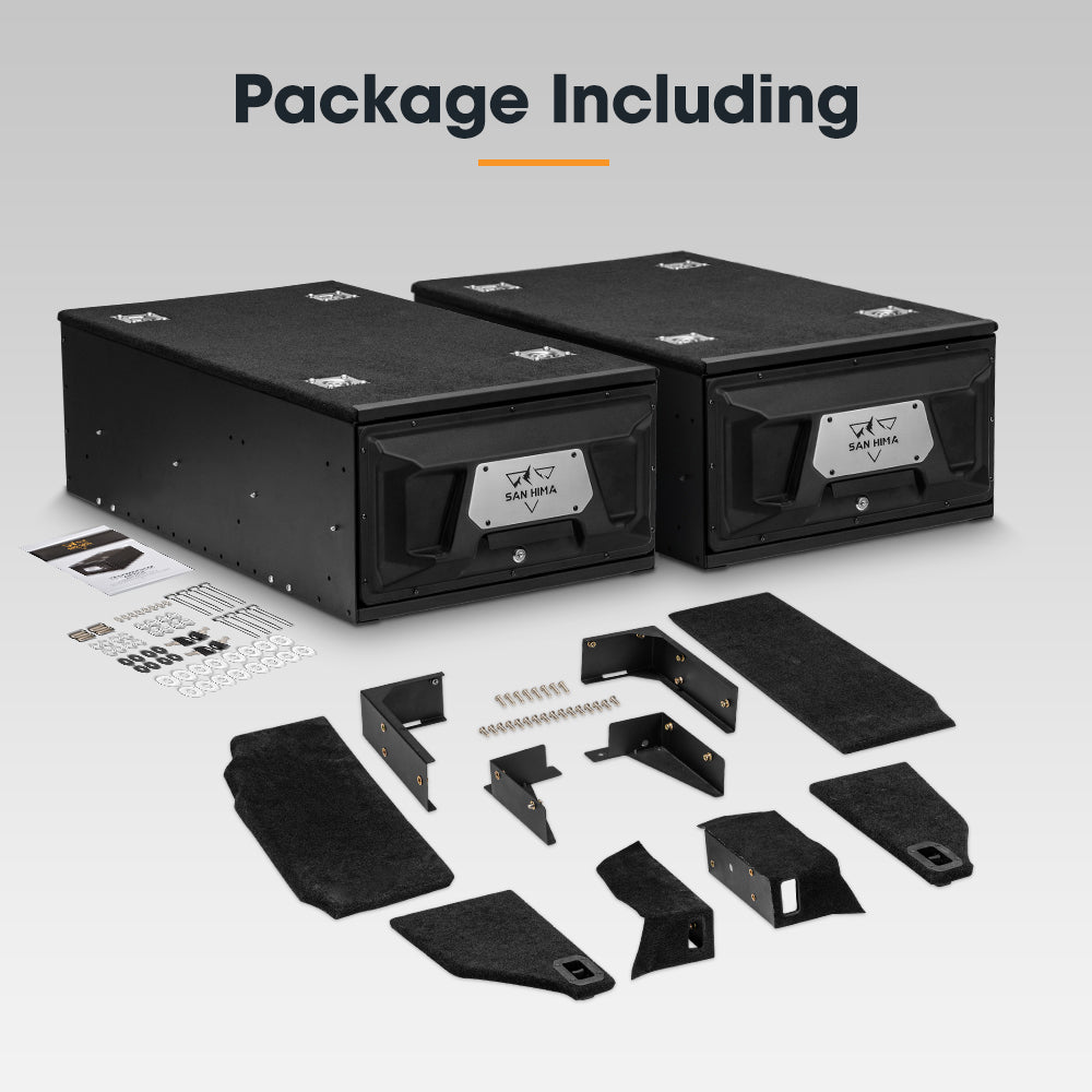 San Hima 2X 900mm Lightweight 4WD Rear Drawer Kit Fit Toyota Landcruiser Prado 120 - Sunyee