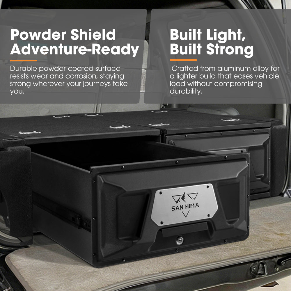 San Hima 2X 900mm Lightweight 4WD Rear Drawer Kit Fit Toyota Landcruiser Prado 150 - Sunyee