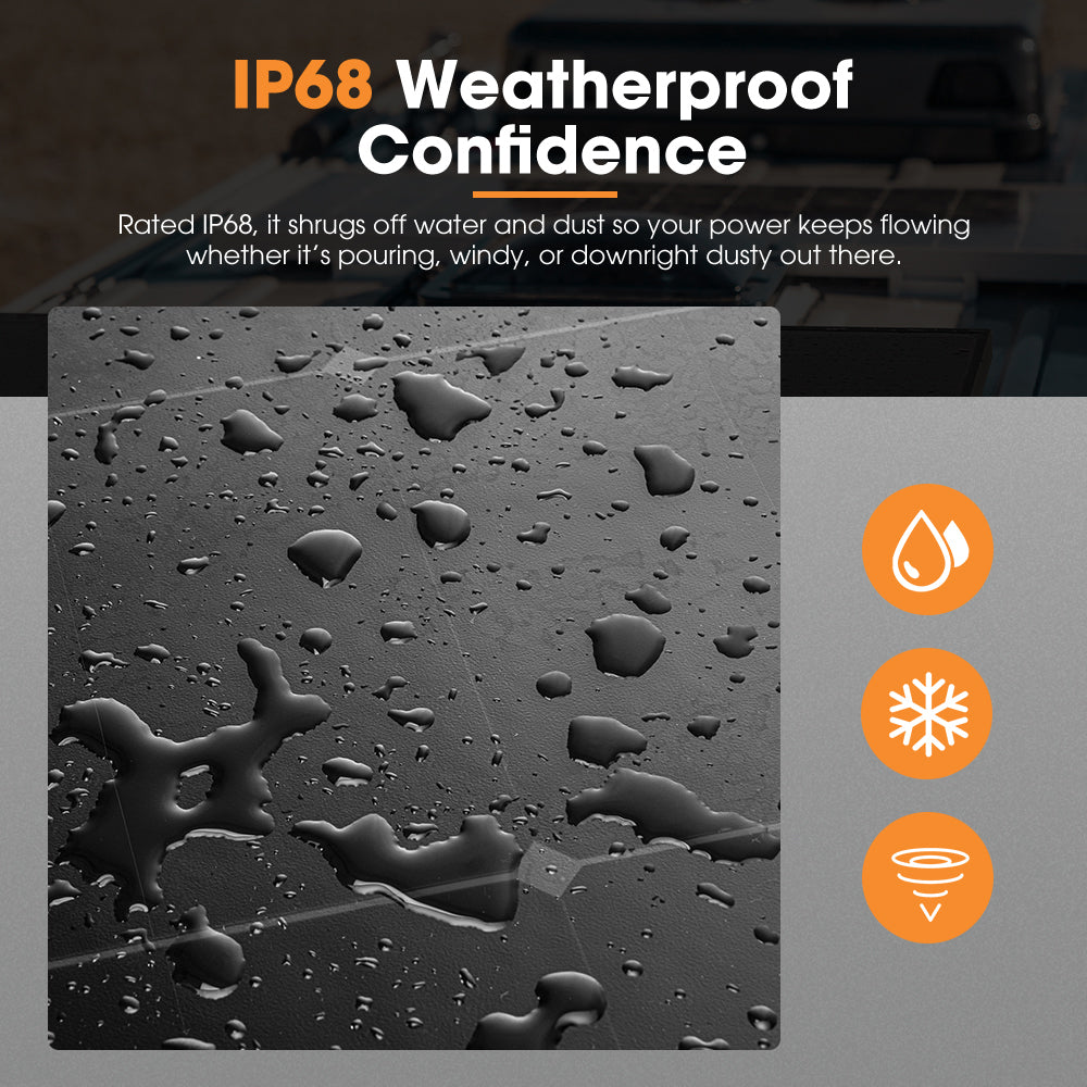 San Hima 120W 200W Mono-HPBC Fixed Solar Panel Power Bypass Caravan Camping - Sunyee