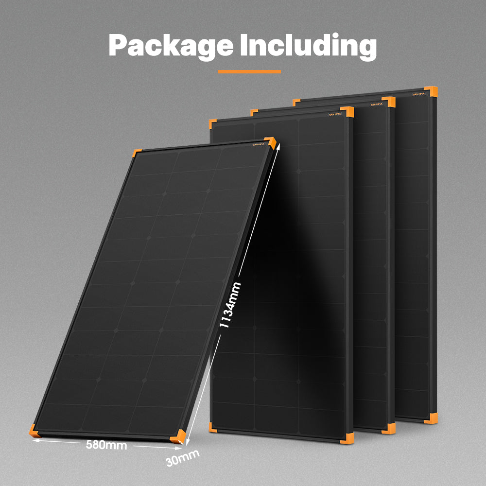 San Hima 4X 120W Mono-HPBC Fixed Solar Panel Power Bypass Caravan Camping - Sunyee