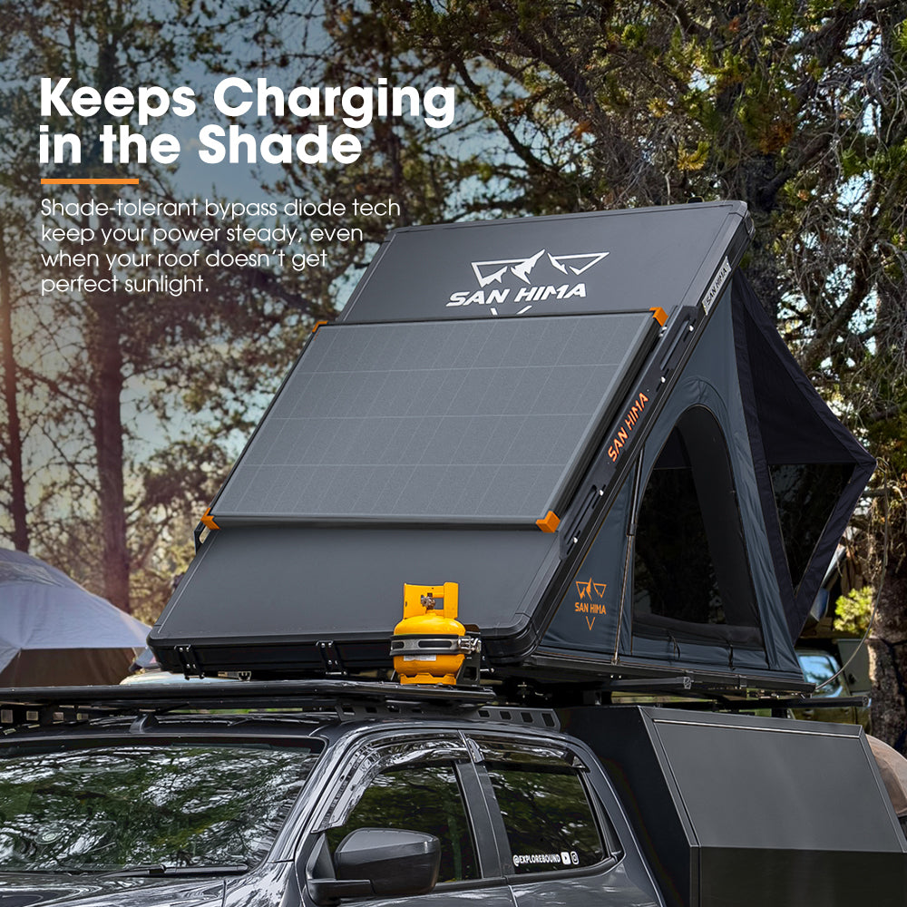 San Hima 2X 200W Mono-HPBC Fixed Solar Panel Power Bypass Caravan Camping