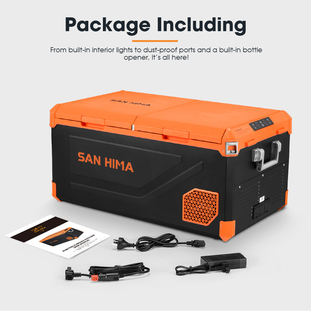 San Hima 75L Portable Camping Fridge Freezer Dual Zone Caravan Car Cooler 4WD - Sunyee