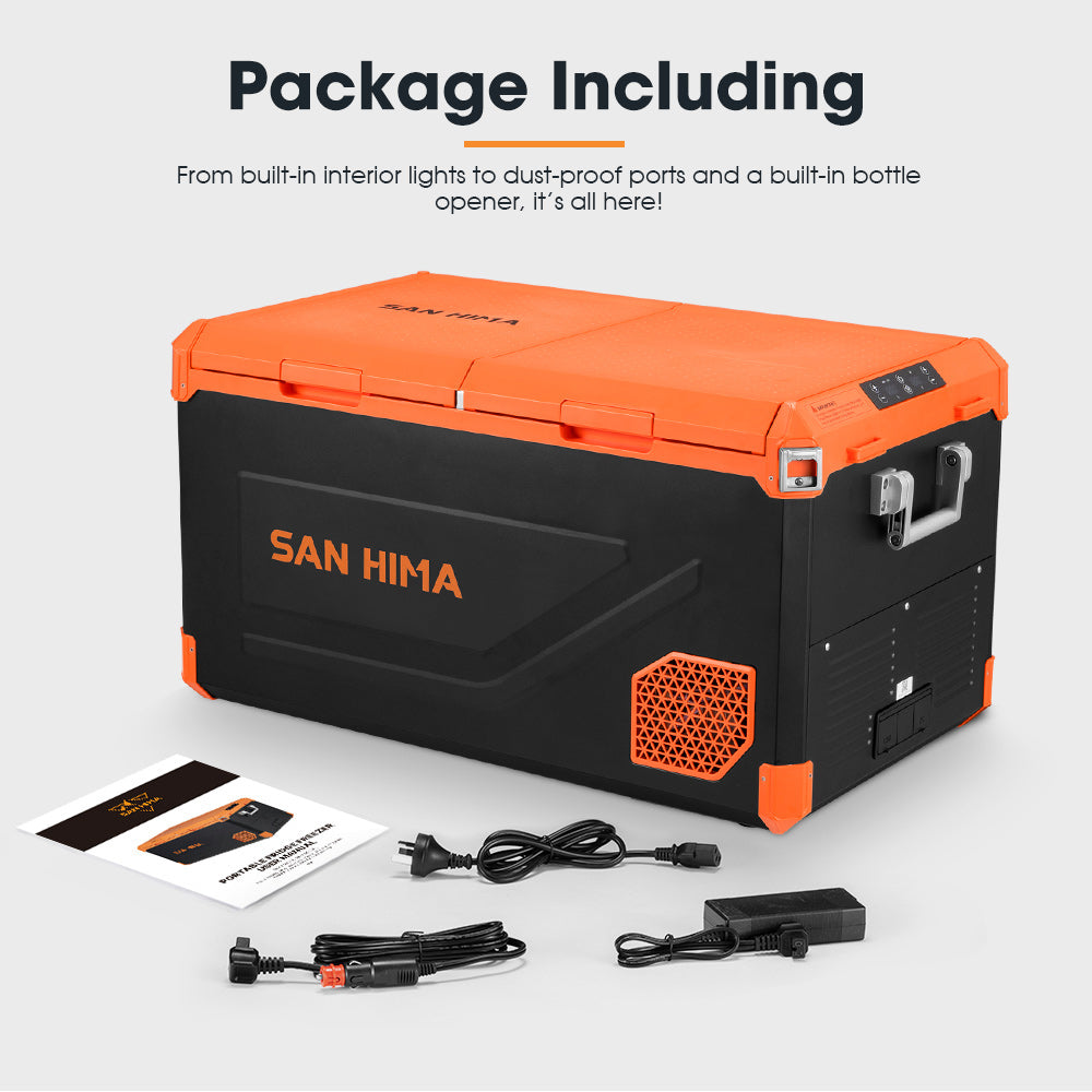 San Hima 95L Portable Camping Fridge Freezer Dual Zone Caravan Car Cooler 4WD - Sunyee