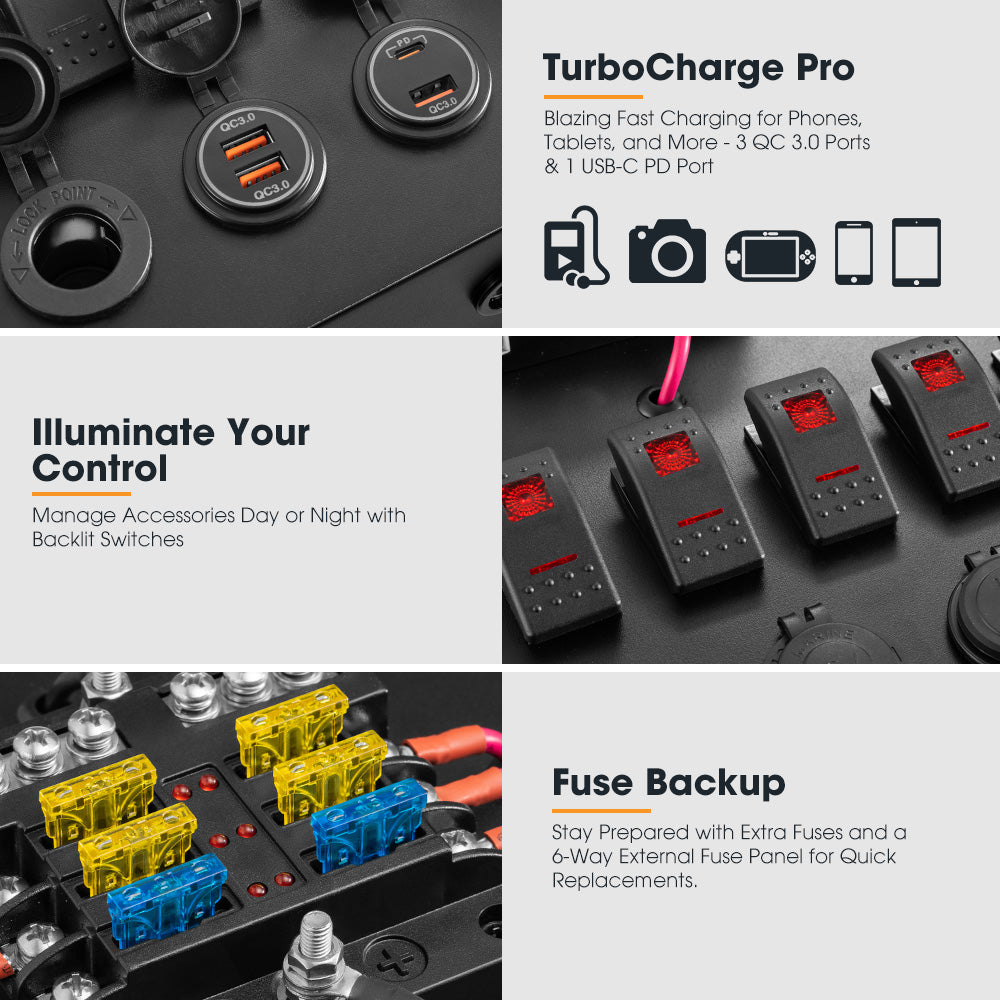 San Hima 12V 200Ah Lithium Iron Phosphate Battery + 12V Control Box With Fuse - Sunyee