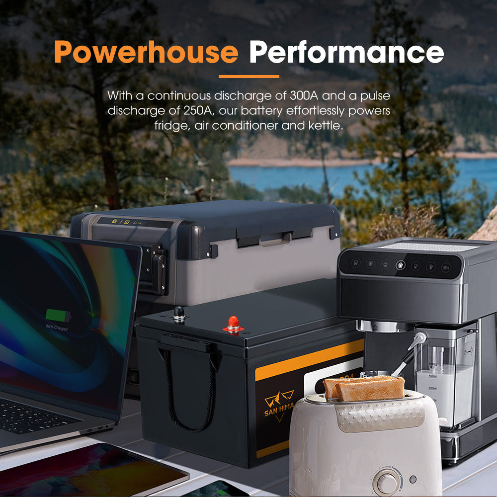 San Hima 12V 300Ah Lithium Iron Phosphate Battery + 12V Control Box With Fuse - Sunyee