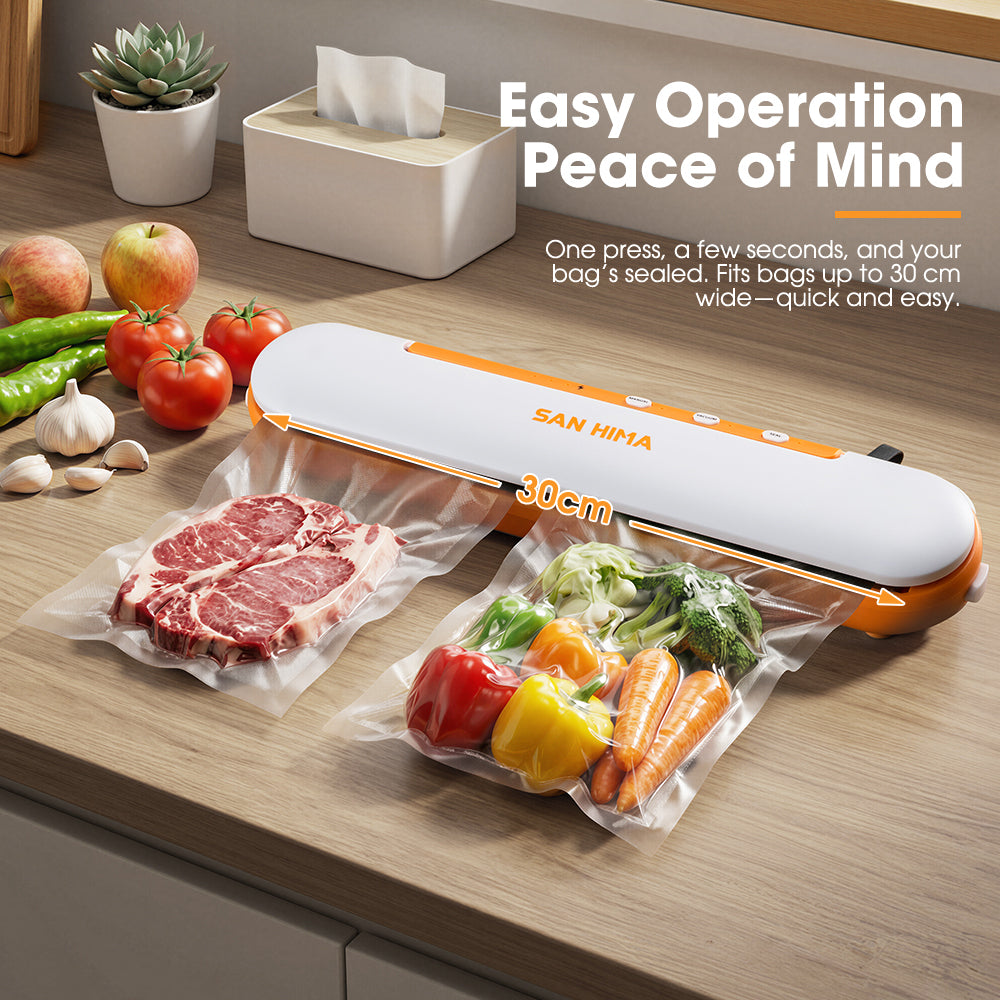 San Hima Vacuum Sealer Machine Fresh Dry Wet Food Saver Storage W/ Reusable Bags - Sunyee