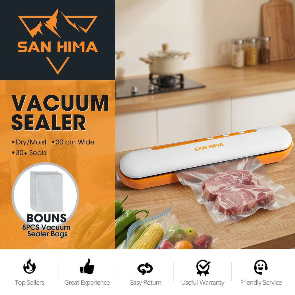 San Hima Vacuum Sealer Machine Fresh Dry Wet Food Saver Storage W/ Reusable Bags - Sunyee