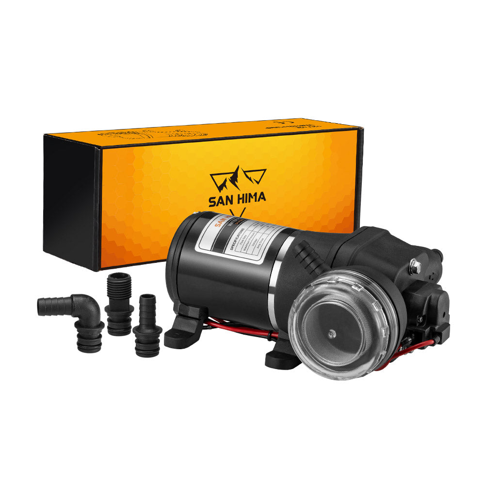 San Hima 12V Water Pump 12L/min Pressure Self Priming Caravan Camping Boat - Sunyee