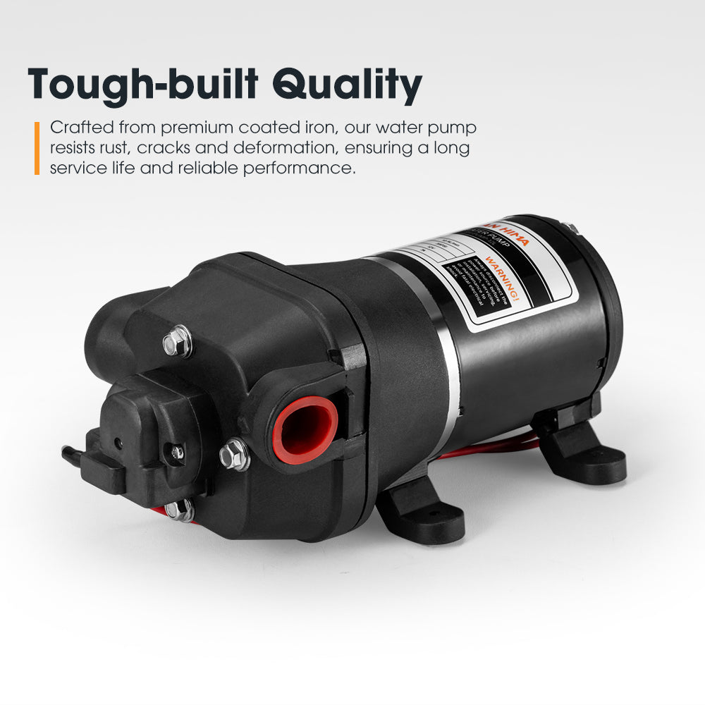 San Hima 12V Water Pump 12L/min Pressure Self Priming Caravan Camping Boat - Sunyee