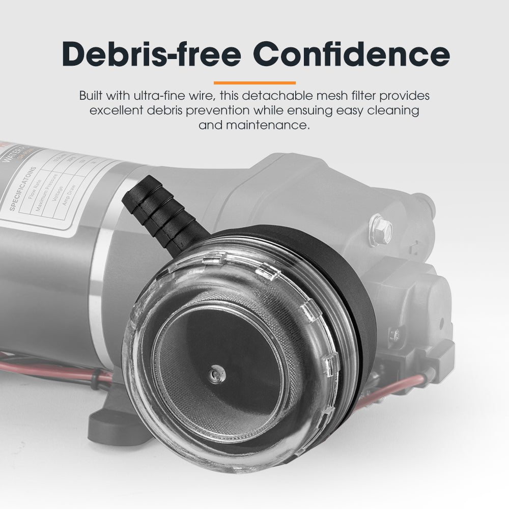 San Hima 12V Water Pump 12L/min Pressure Self Priming Caravan Camping Boat - Sunyee