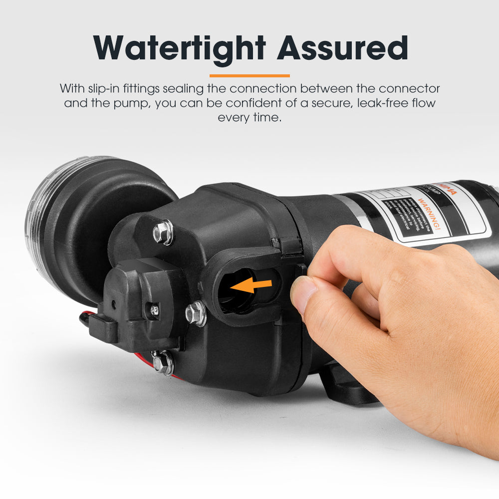 San Hima 12V Water Pump 12L/min Pressure Self Priming Caravan Camping Boat - Sunyee