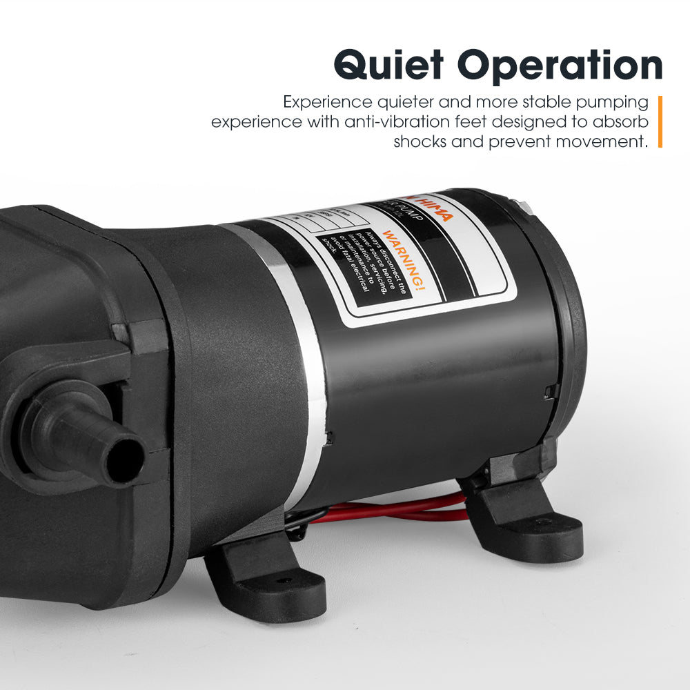 San Hima 12V Water Pump 12L/min Pressure Self Priming Caravan Camping Boat - Sunyee