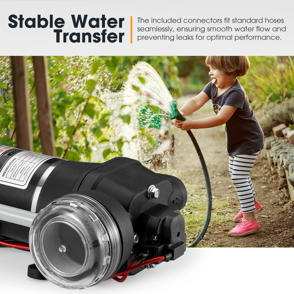 San Hima 12V Water Pump 12L/min Pressure Self Priming Caravan Camping Boat - Sunyee