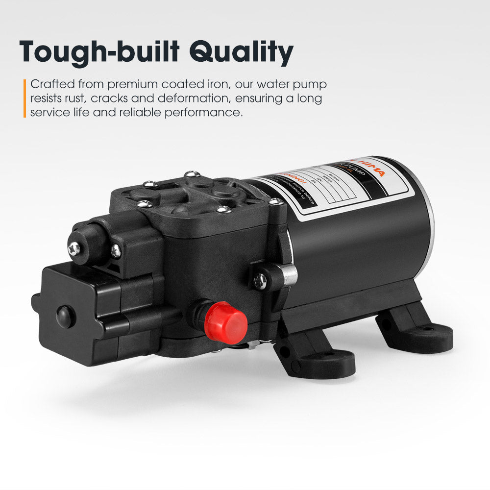 San Hima 12V Water Pump 6L/min Pressure Self Priming Caravan Camping Boat - Sunyee