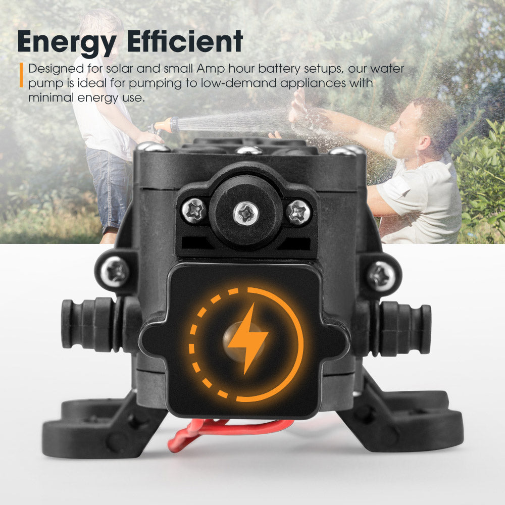 San Hima 12V Water Pump 6L/min Pressure Self Priming Caravan Camping Boat - Sunyee