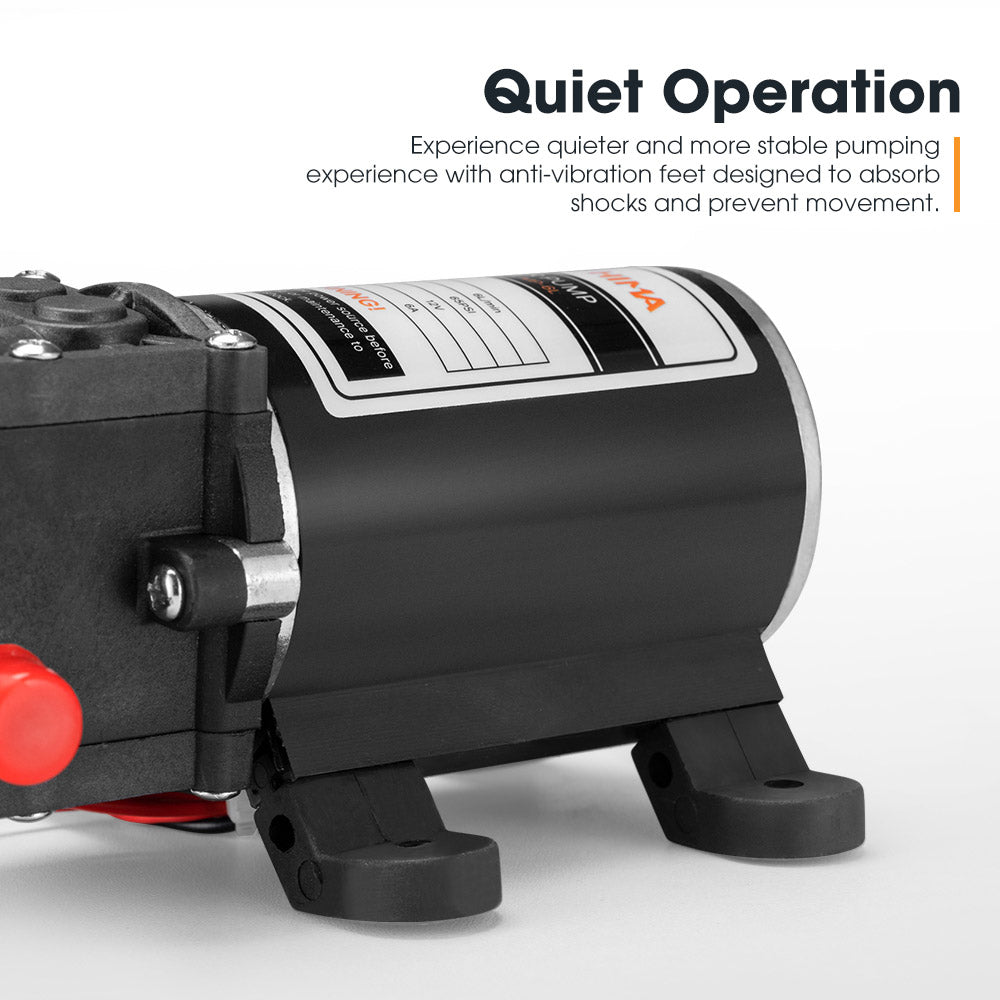 San Hima 12V Water Pump 6L/min Pressure Self Priming Caravan Camping Boat - Sunyee