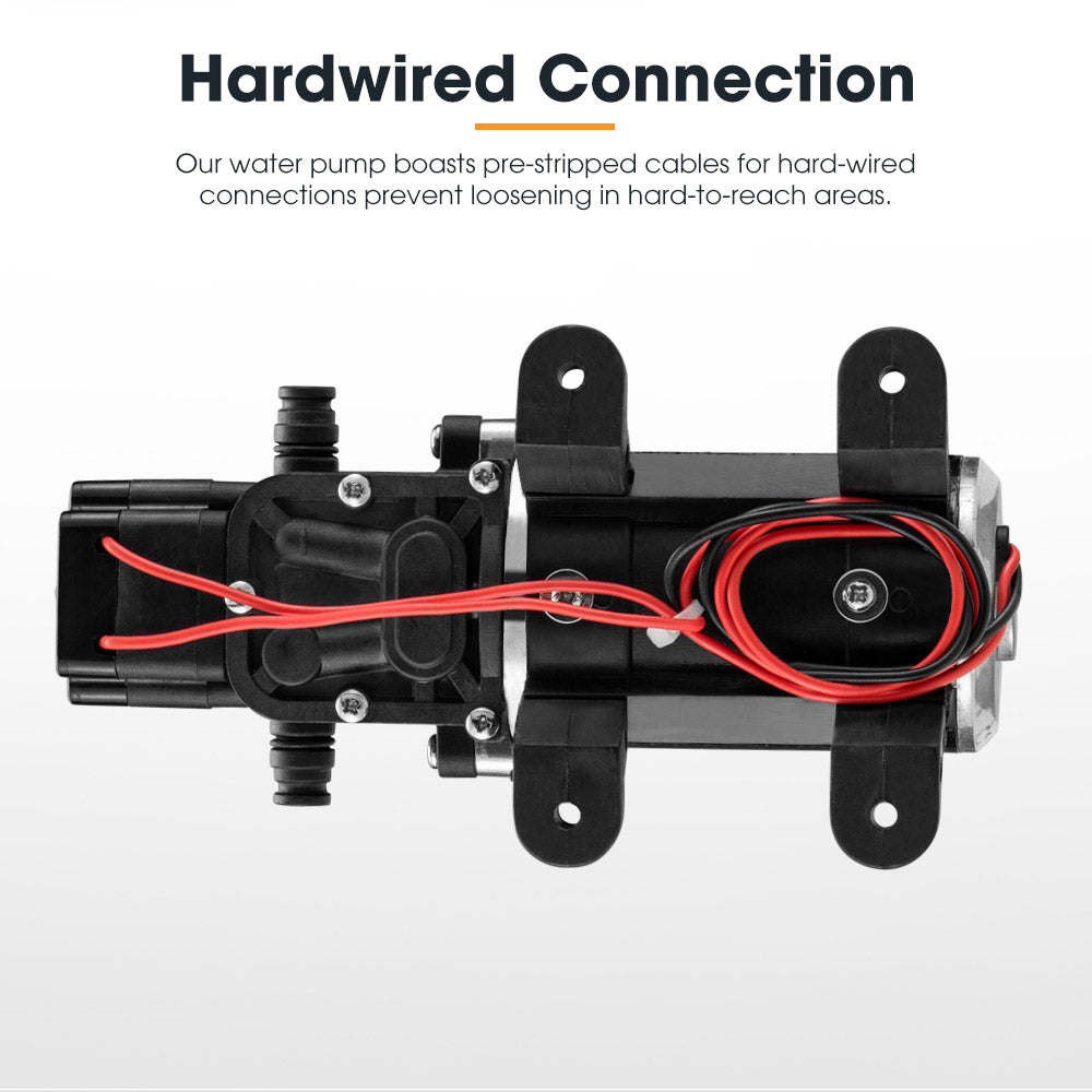 San Hima 12V Water Pump 6L/min Pressure Self Priming Caravan Camping Boat - Sunyee