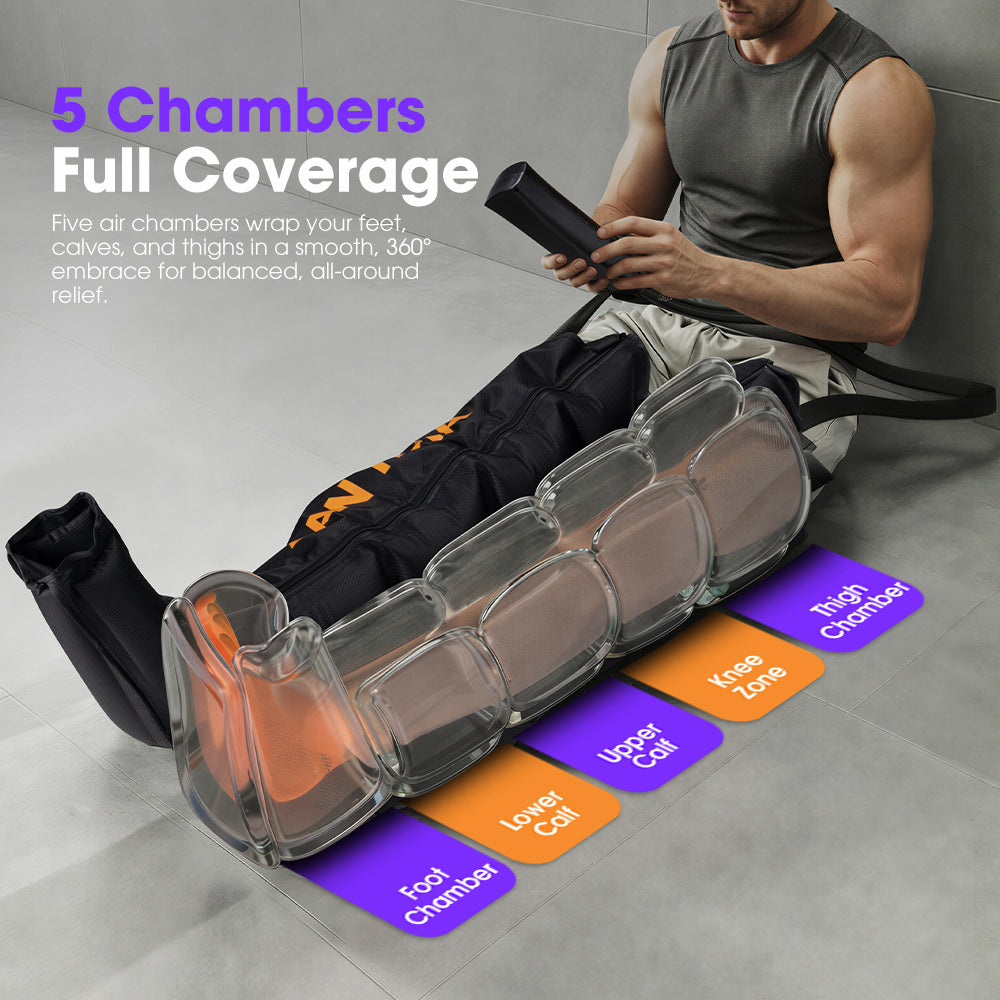 San Hima Air Compression Recovery Boots Foot Leg Massager For Circulation Large - Sunyee