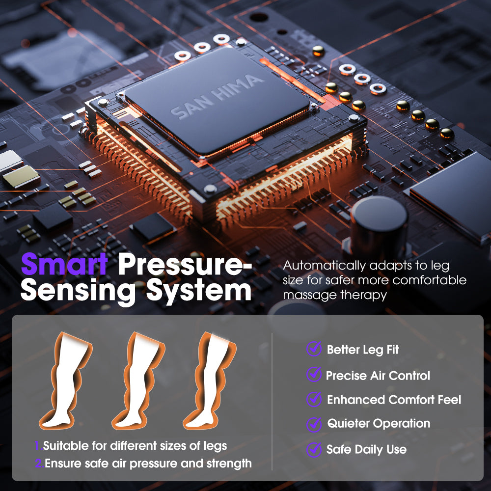 San Hima Air Compression Recovery Boots Foot Leg Massager For Circulation Large - Sunyee