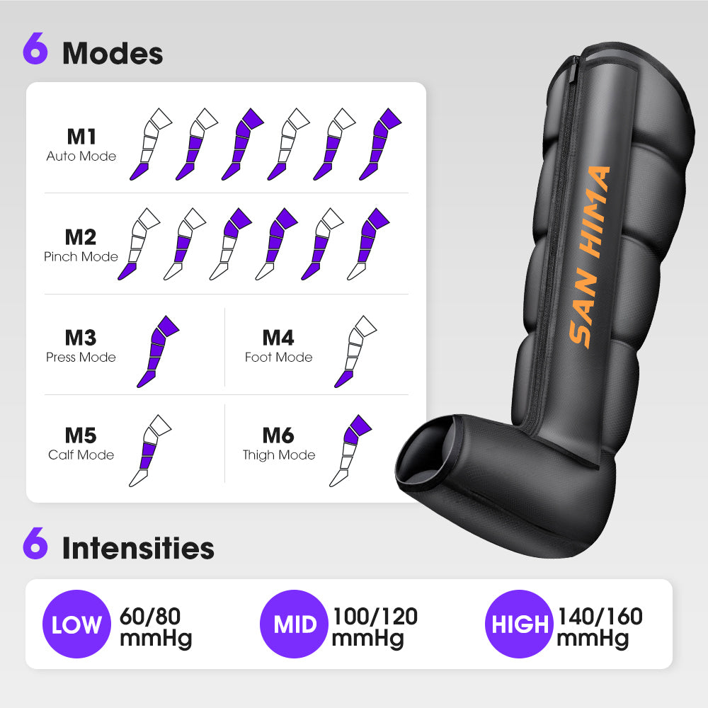 San Hima Air Compression Recovery Boots Foot Leg Massager For Circulation Large - Sunyee