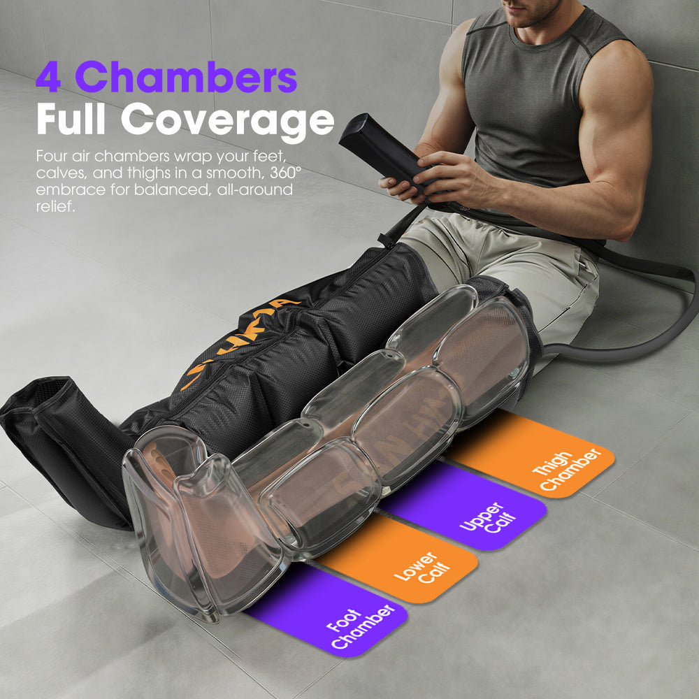 San Hima Air Compression Recovery Boots Foot Leg Massager For Circulation Medium - Sunyee