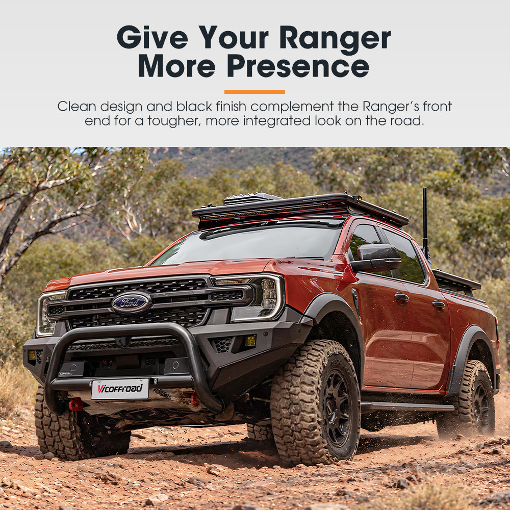 San Hima Nudge Bar 3" Grille Guard For Ford Ranger Next-Gen 2022-On Black