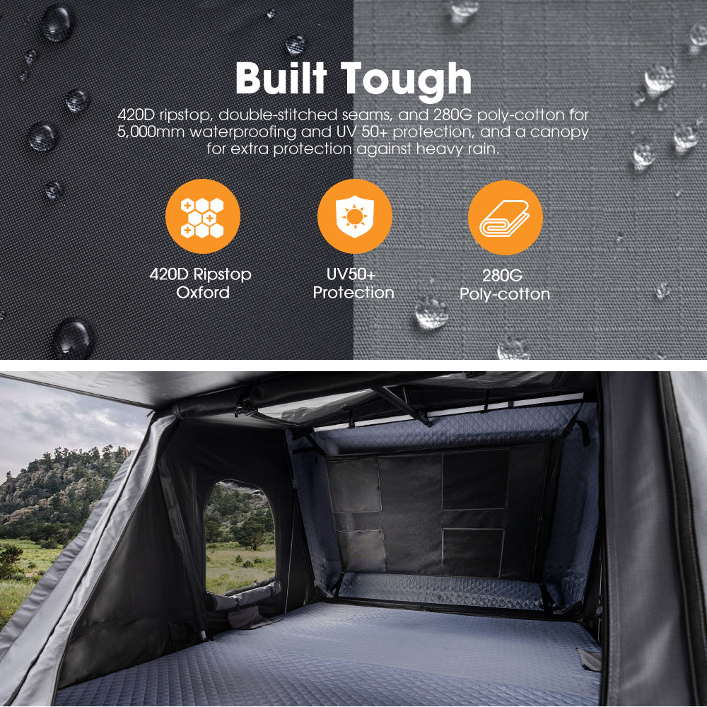 San Hima Jervis Rooftop Tent Hardshell With Ladder Camping Waterproof 4x4 4WD