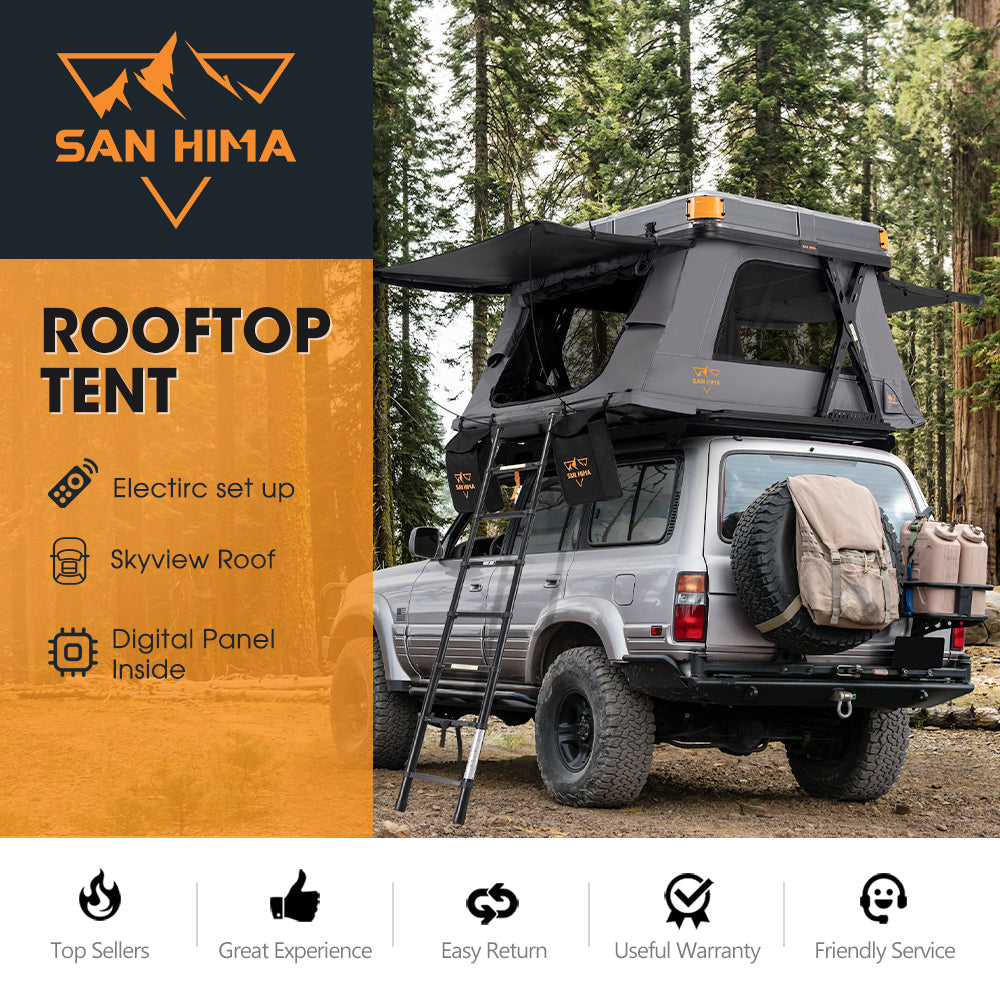 San Hima Kosci E-rise Electric Rooftop Tent Hardshell Automatic Outdoor Camping